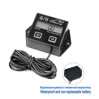 Цифровой тахометр для дизельного двигателя, аналоговый с датчиком 1,7 м и кабелем для всех 2-тактных 4-тактных бензиновых двигателей, водонепроницаемый для мотоциклов, внедорожников