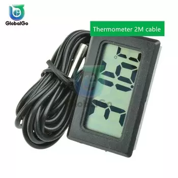 ЖК-цифровой термометр, датчик температуры, измеритель температуры, термостат, контроллер терморегулятора, 1 м, 2 м, кабельный зонд TPM-10 FY-10