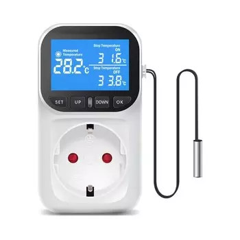 220В розетка термостата ЕС штепсель жидкокристаллический дисплей цифровой термостат