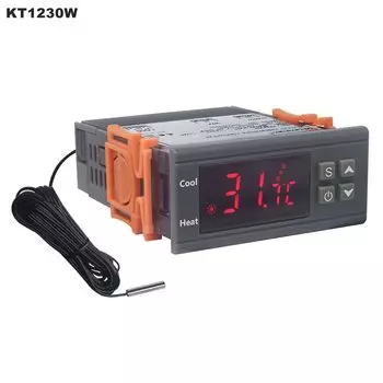 Цифровой термостат KT1230W 90-250 В 30 А C/F, регулятор температуры-50 ~ 110C с NTC сенсором, релейный выход