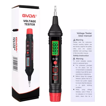 Цифровой тестер напряжения переменного тока с фонариком GVDA