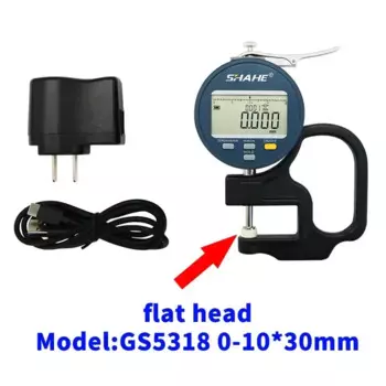 Цифровой толщиномер SHAHE, 0-10 мм, 0,001 мм, с перезаряжаемой батареей