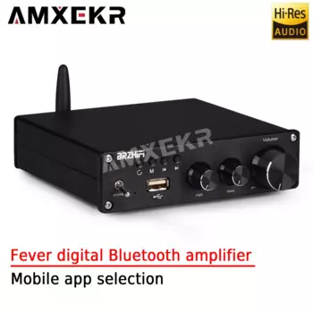 Цифровой усилитель мощности AMXEKR Fever, USB флэш-накопитель, воспроизведение музыки, регулировка высоких басов, мобильное приложение