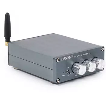 Цифровой усилитель мощности BRZHIFI HIFI TPA3116 Bluetooth 5,3 100 Вт + 100 Вт стерео аудио усилитель для 3-10-дюймовых динамиков 12-24 В постоянного тока