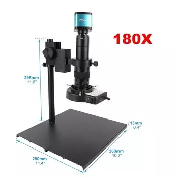 Цифровой видеомикроскоп 4K 48 МП 1080P HDMI камера 130X/150X/180X зум C-образное Крепление объектива дистанционное управление для сбора цифрового изображения