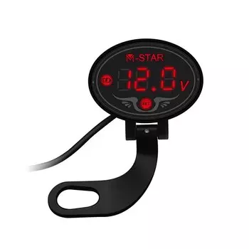 Цифровой вольтметр для мотоцикла, автомобиля, 12 В