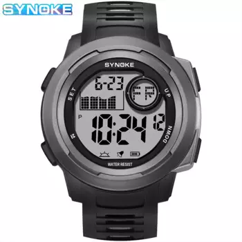 Цифровые часы SYNOKE 2024, спортивные мужские наручные часы, водонепроницаемость 50 м, спортивные часы, цифровые мужские часы с секундомером, военные часы для мужчин