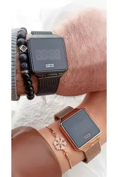 Цифровые (Dtime) Co Dear двойные современные наручные часы унисекс