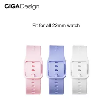 CIGA Design 22 мм для часов Оригинальный силиконовый ремешок , мягкий быстросъемный браслет с пряжкой с язычком, Ширина, женские наручные часы
