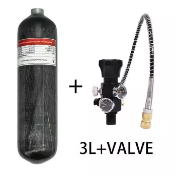 Цилиндр из углеродного волокна TUXING 300Bar 3L 4500Psi бак высокого давления HPA заполняющая станция регулирующий клапан для подводного плавания M18 * 1,5