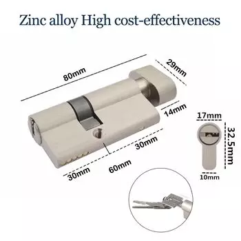 Цилиндр замка Mandodle цинковый сплав 60/70 мм