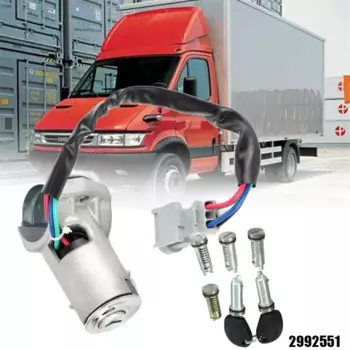 Цилиндр замка, Замок зажигания с 2 ключами 2992551 Замена подходит для Iveco Daily 1999 2006