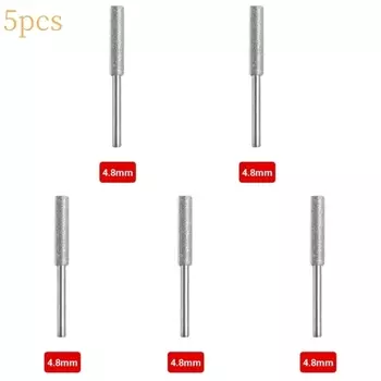Цилиндрический заусенец с золотым алмазным покрытием, 4-5,5 мм, точилка для бензопилы, каменный напильник, заточка цепной пилы, резьба, набор шлифовальных электроинструментов