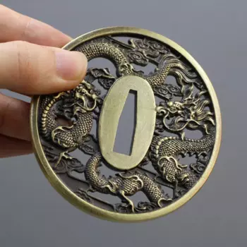 Цинковый сплав деликатный дракон тема цуба гард для катаны MASAHIRO