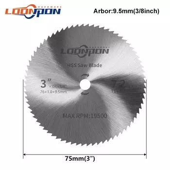 Циркулярный диск Loonpon 3 дюйма 72T из быстрорежущей стали