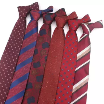 Claret Цвет галстук-бабочка для Для мужчин женские классические цветочные средства ухода за кожей Шеи деловые свадебные костюмы человек Plaisley галстуки Полосатый Для мужчин s галстук Gravatas
