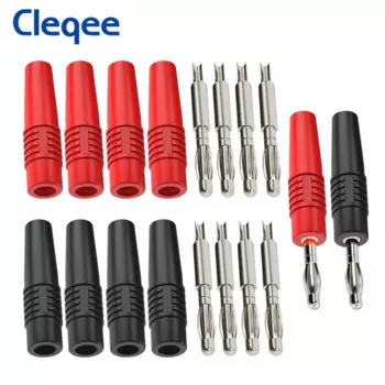 CLEQEE P10012-Silver разъем банана 10 шт. 24А медный