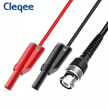 Cleqee P1010 BNC к двойному 4 мм Штабелируемый провод для проверки банановых штекеров 120 см 500 в 5 А