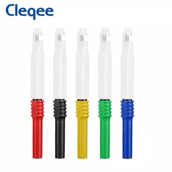 Cleqee P30009 5 шт. изолированный задний зонд проволочные Щупы для пирсинга, Автомобильные Диагностические тестовые аксессуары инструменты для ремонта игла