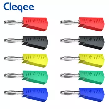 CLEQEE P3002 Штабелируемые разъемы «банан» 4 мм, 10 шт., 5 цветов
