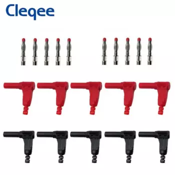 Cleqee P3014 10 шт. прямоугольный 4 мм штекер типа «банан» изолированные разъемы 90 градусов припой тип адаптер «сделай сам» часть мультиметра
