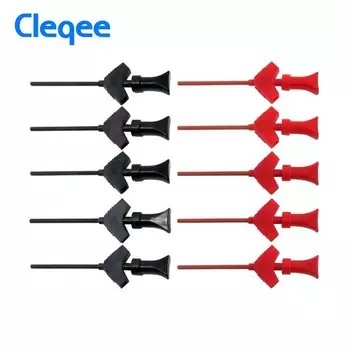 Cleqee P5003 10 шт./компл. микрозахваты SMD IC контакты тестового щупа разъемы Dupont логический анализатор тестовый крюк зажим для перемычек проводов