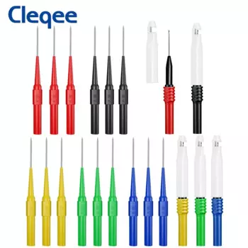 Cleqee P50075 20 шт., тестовые щупы безопасности, мультиметр, прокол, задний зонд, неразрушающая игла для прокалывания изоляции, автомобильный инструмент