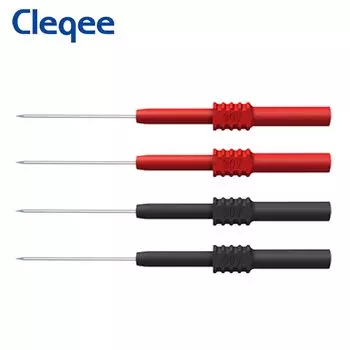 Cleqee P5009, 4 шт./компл., штифты для заднего зонда, тестовые щупы, мягкие игла для прокалывания изоляции из ПВХ, неразрушающие щупы с разъемом 4 мм