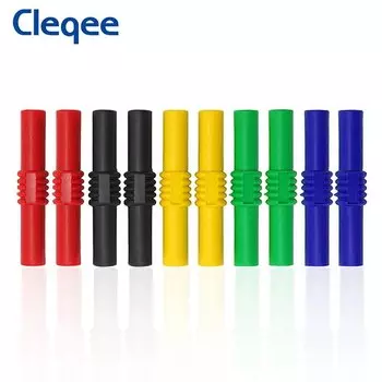 Cleqee P7023 10 шт. 4 мм разъем типа Банан Женский удлинитель изолированный разъем типа Банан Женский к женскому разъему