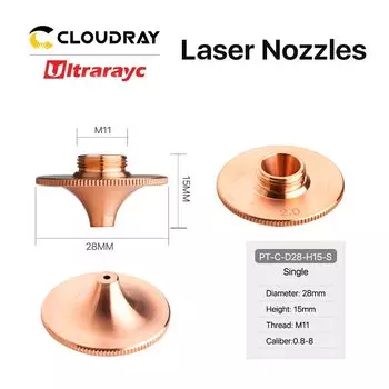 Cloudray Ultrarayc сварочные сопла D28 0.8-6.0 мм 10 шт.