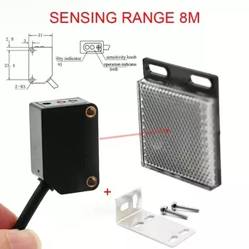 Cloweit квадратный лазерный датчик E3Z-LAS