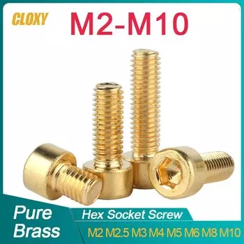 CLOXY Винты с шестигранной головкой из латуни M2-M10