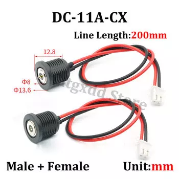Cltgxdd DC-10A/11A-CX DC-12A-CX Магнитный Мужской Женский Разъем W/DC-15A-CX 8 мм 10 мм магнитный штекер с линейным кабелем