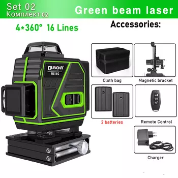 Clubiona 4D 16 Линий Зеленый Лазерный Уровень