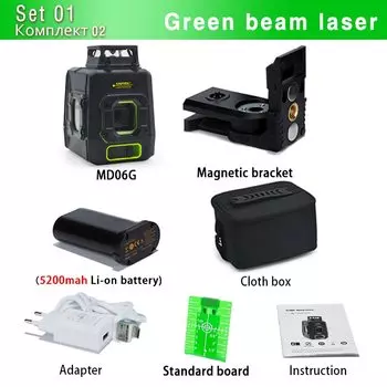 CLUBIONA MD06G зеленый лазерный уровень 6 линий