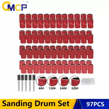 CMCP шлифовальные ленты 97 шт. 60/120/240/320 Грит шлифовальный барабан комплект с шлифовальной фрезами аксессуары инструменты