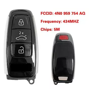 CN 008125 MLB оригинальный чип 3 + 1 кнопка 434 МГц 5 м для Audi A8 2017-2021 Smart Key пульт дистанционного управления FCC ID 4N0 959 754 AQ Keyless Go