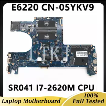 CN-05YKV9 05YKV9 5YKV9 Mainboard 6050A2428801 For E6220 Laptop Motherboard 6050A2428801-MB-A01 W/ I7-2620M CPU 100% Full Tested