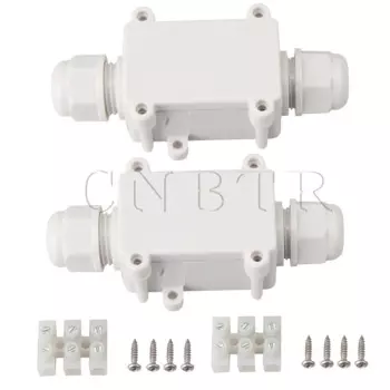 CNBTR 2 шт. 2 способ 1 в 1 из Пластик открытый электрическая распределительная коробка для проводов IP68