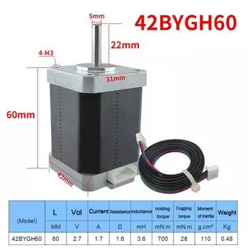 CNMAWAY 42 Шаговый двигатель 2-фазный для 3D печати