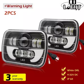 CO LIGHT 7x6 5x7 "Светодиодная фара DRL с герметичным лучом для грузового пикапа Hi/Lo светодиодная прямоугольная фара 12 В 24 В