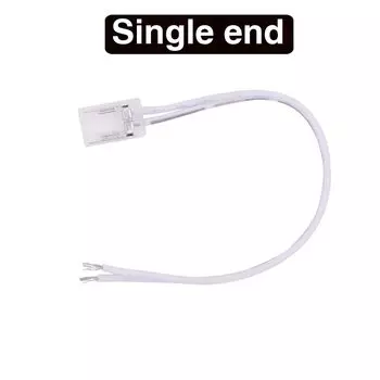 2-контактный разъем COB 8 мм 10 мм для SMD COB 5050 2835 3528 одноцветные светодиодные ленты прозрачные одноконцевые разъемы