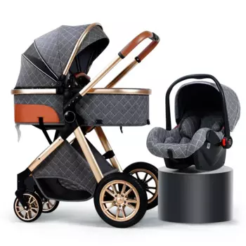 Coches Para Bebes. Роскошная детская коляска 3 в 1 коляска детская коляска 3 в 1 Складная детская коляска 3 в 1 с автомобильным сиденьем