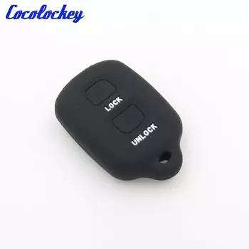 Cocolockey силиконовый чехол для ключей Fob чехол для кожи набор куртка подходит для Toyota RAV4 Corolla 1998-1999 2 кнопки дистанционного ключа чехол для автомобиля
