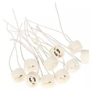 Цоколи для ламп GU10 ZLinKJ, керамические, 10 шт.