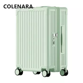 COLENARA ABS + PC чемодан 20 дюймов 24 дюйма, Мужская тележка, школьный пароль, USB зарядка, Женский чемодан на колесиках