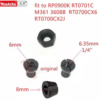Цанга для MAKITA 763637 -1 1/4 дюйма 6,35 мм 763615 -1 763636 -3 6 мм RP0900K RT0701C M361 3608B EINHELL RT0700CX2J RT0702C фрезерный станок