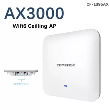 Comfast AX3000 Wi-Fi6 Точка доступа Celling AP Маршрутизатор 802.11AX WiFi6 Беспроводной внутренний PoE AP 5 ГГц 3000 Мбит/с Гигабитный порт Точка доступа