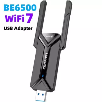 COMFAST Wi-Fi 7 USB Адаптер 2,4G//6 ГГц BE6500 адаптер WiFi7 802.11be сетевая карта Free-Drive USB 3,0 Dongle WPA3 Win10/11