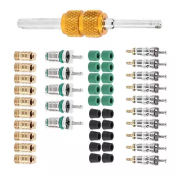 Полный комплект для замены трубы хладагента: сердечники клапана переменного тока, прокладки и инструменты для систем R410a R22 R134a-для автомобиля и дома